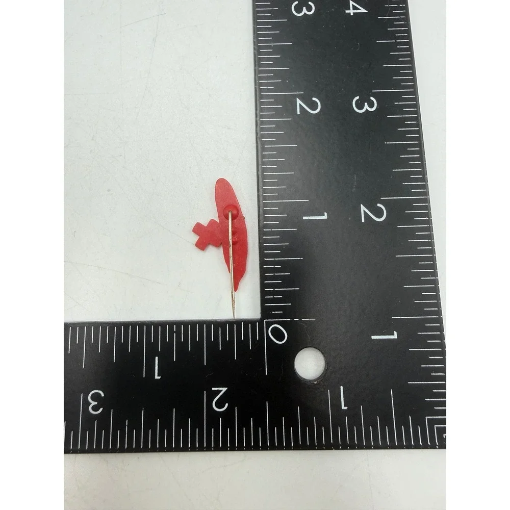 Vintage Red Cross Feather Pin Red‎ Plastic Humanitarian Collectible Lapel Pin